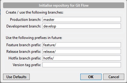 Git Flow Init SourceTree